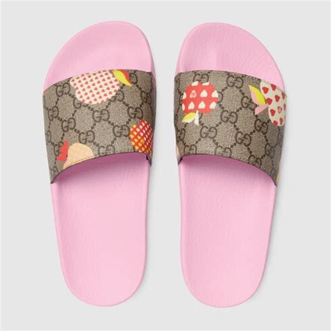 gucci pommes slides|Gucci ladies slides.